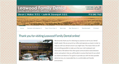 Desktop Screenshot of leawoodfamilydental.com