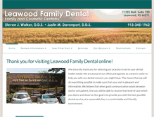 Tablet Screenshot of leawoodfamilydental.com